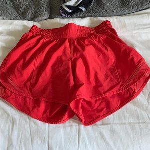 Lulu lemon (hotty hot) orange shorts 2 tall